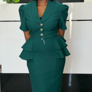 pleated-fitted-dress