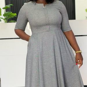 short-sleeve-a-line-midi-dress